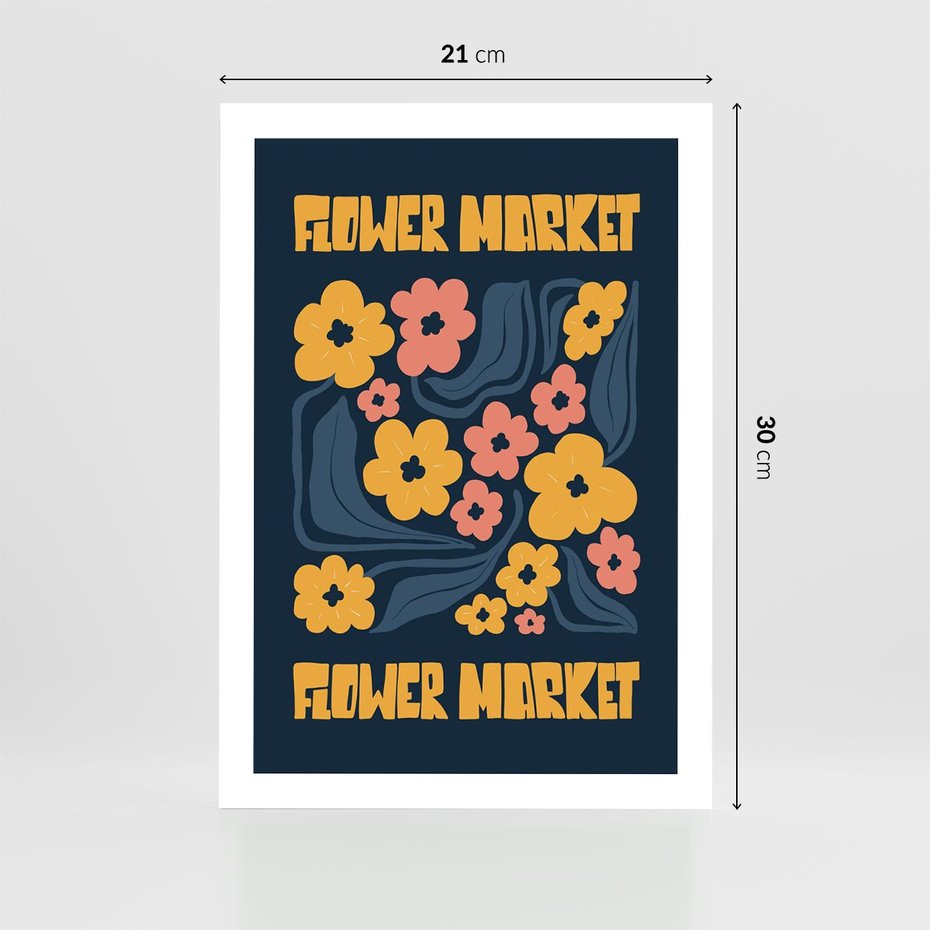 Plakat bez ramy 21x30 - Impulsy Rozkwitu - plakat, granatowe tło