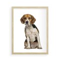 Plakat w ramie 50x70 - Wierność i radość - pies, piesek - rama drewno