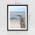 Plakat w ramie 40x50 - Fale na falochronie nad morzem - morze, falochron - rama czarna