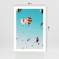 Plakat bez ramy 21x30 - Balonowa Ekscytacja - balony latają w powietrzu, wyścigi balonów