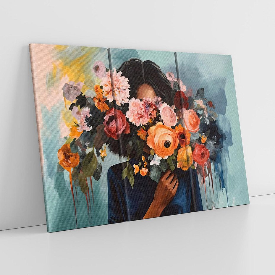 Obraz na płótnie 120x80 - Ukryte Emocje - obraz, akwarela