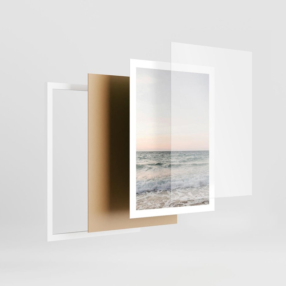 Plakat w ramie 50x70 - Morze i Fale - morze, fale - rama biała