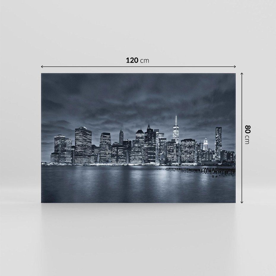 Obraz na płótnie 120x80 - Miejskie Migawki - noc, NY