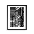Plakat w ramie 30x40 - Schody do architektonicznej przestrzeni - schody, architektura - rama czarna
