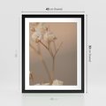 Plakat w ramie 40x50 - Subtelna gipsówka - gipsówka, suche - rama czarna
