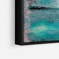 Obraz w ramie 50x50 - Odbicie utraconych barw - abstrakcja, niepokój - rama czarna