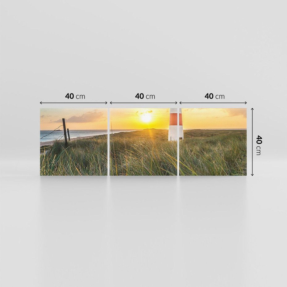 Obraz na płótnie 120x40 - Magia latarni przy zachodzie - latarnia, zachód