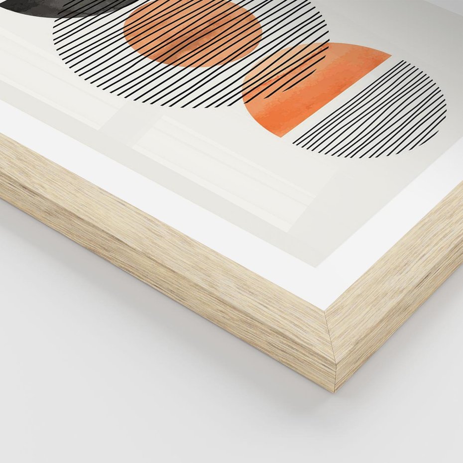 Plakat w ramie 30x40 - Geometryczna Abstrakcja - abstrakcja, nowoczesny obraz - rama drewno