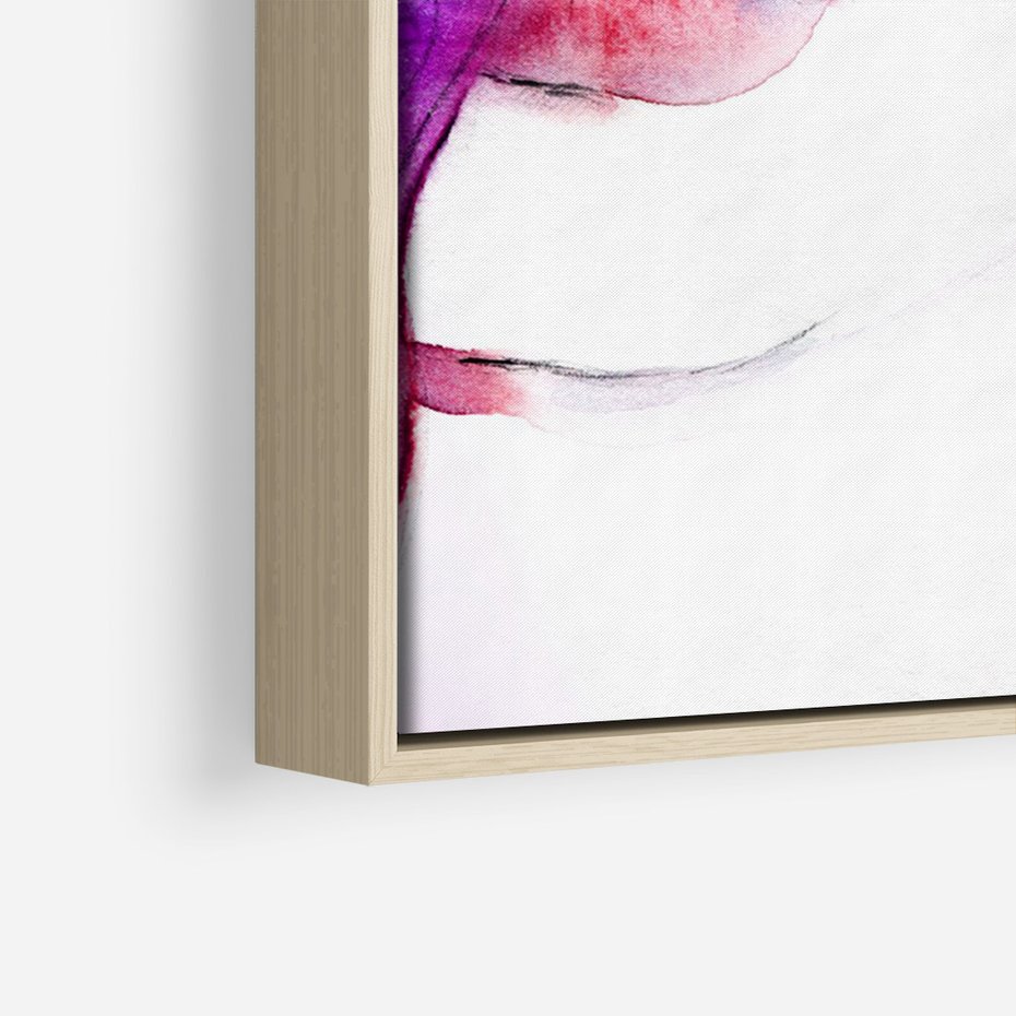 Obraz w ramie 50x70 - Kobieta Twarz Abstrakcja - kobieta, twarz - rama drewno