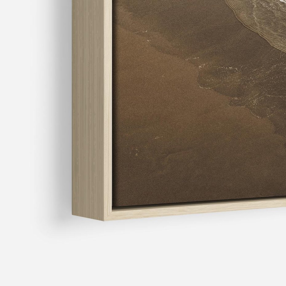 Obraz w ramie 80x80 - Spokój nad plażą - plaża, morze - rama drewno