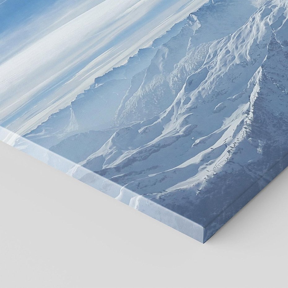 Obraz na płótnie 120x40 - Mroźne góry zima w pełnym rozkwicie - góry, zima