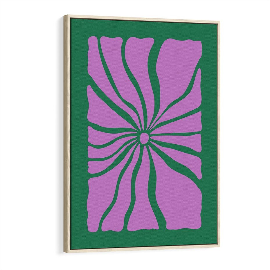 Obraz w ramie 50x70 - Bezczasowe Impresje - abstrakcyjny plakat, boho styl - rama drewno