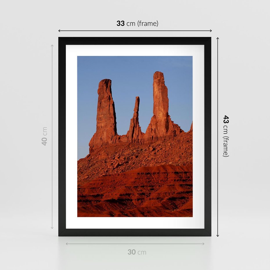 Plakat w ramie 30x40 - Wielki Kanion - majestat pustyni - Wielki Kanion, pustynia - rama czarna