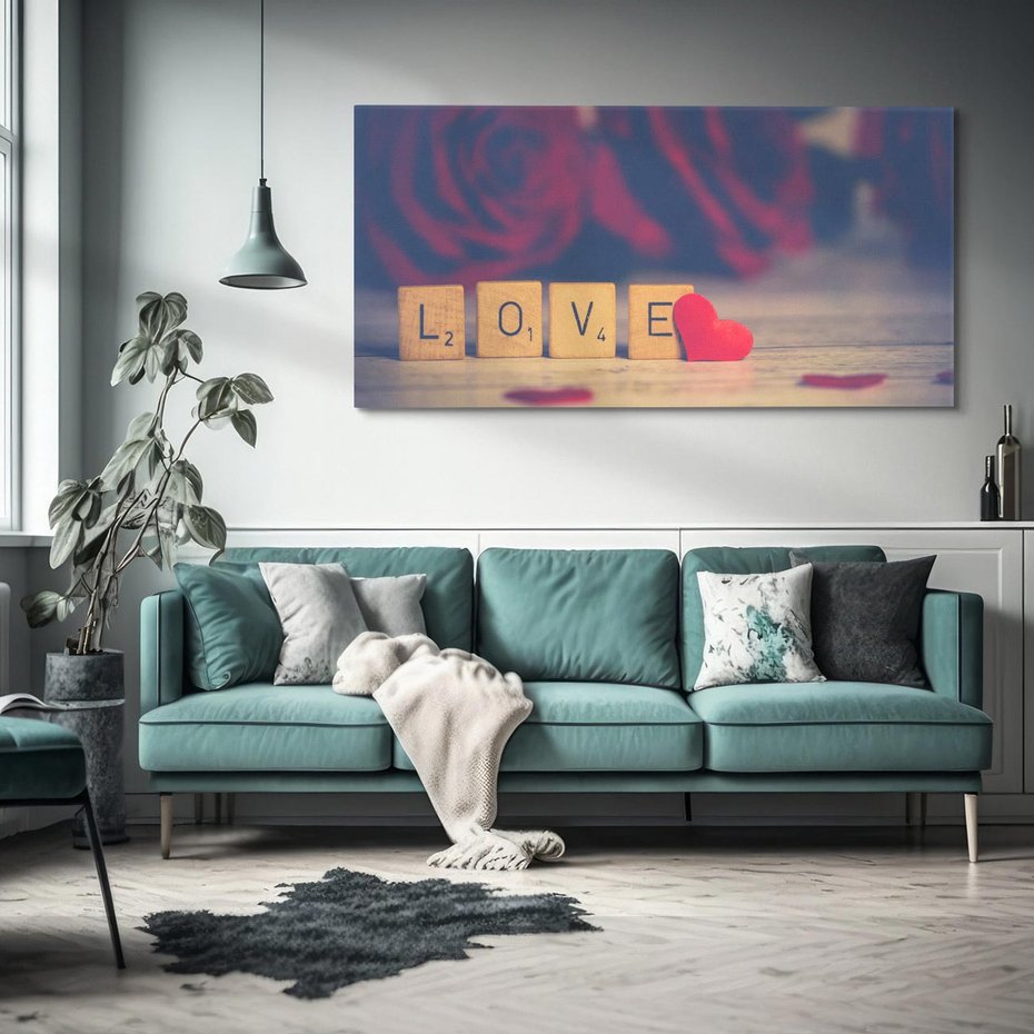 Obraz na płótnie 120x60 - Love - Sercem Do Ciebie - love, serce