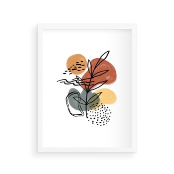 Plakat w ramie 30x40 - Bezgraniczne Przenikania - abstrakcja, sztuka nowoczesna - rama biała