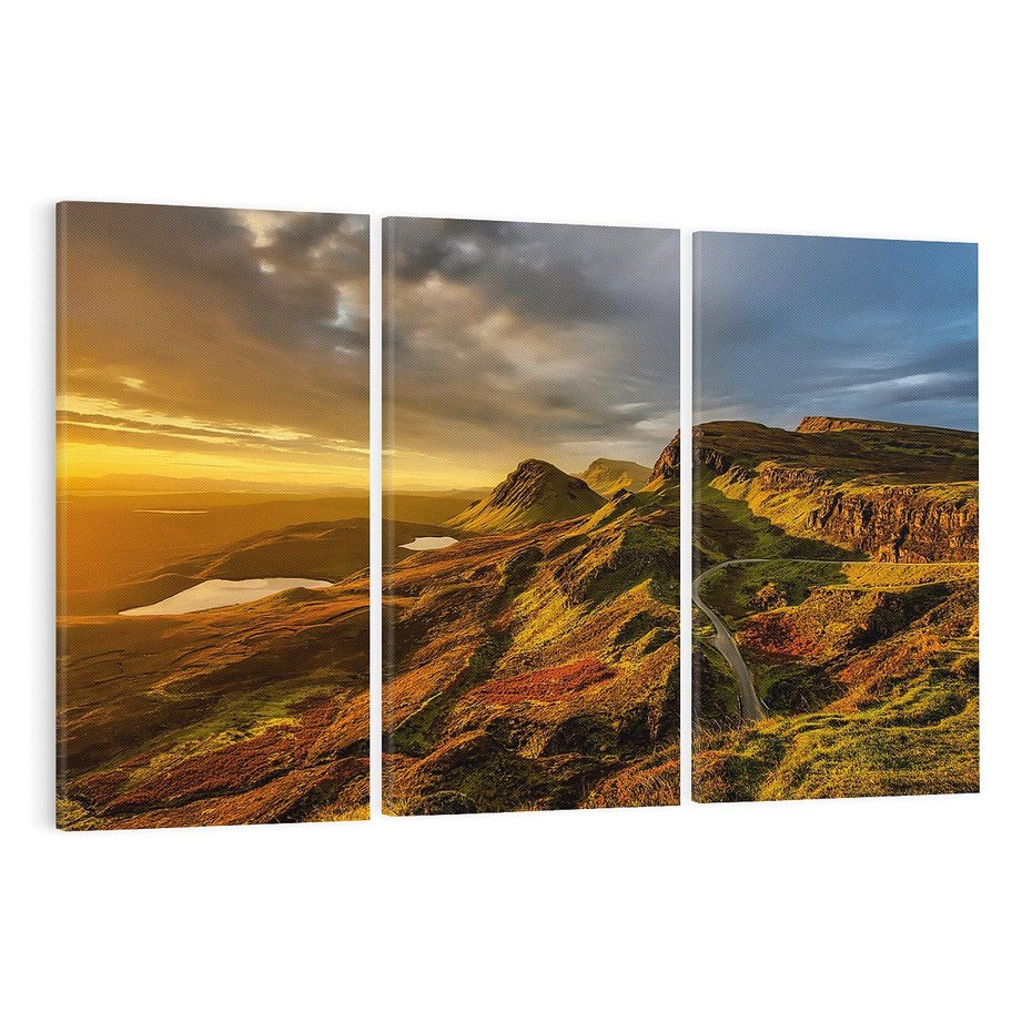 Obraz na płótnie 120x80 - Malownicza panorama górskich skał - góry, skały