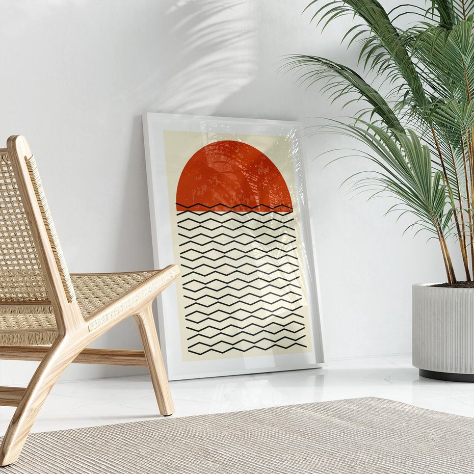 Plakat bez ramy 50x70 - Abstrakcyjne Wzory na Plakacie - geometryczna sztuka, nowoczesny plakat