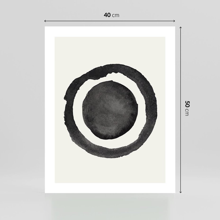 Plakat bez ramy 40x50 - Bezgraniczne Widoki - abstrakcyjne plamy okręgi, akwarelowe