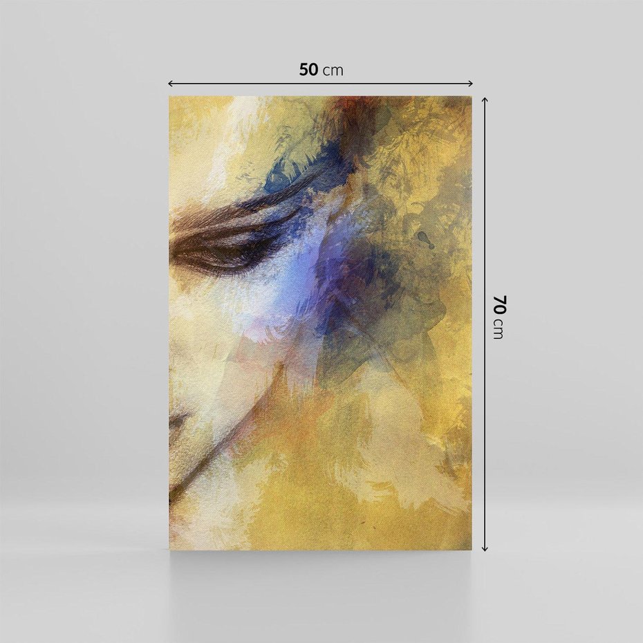 Obraz na płótnie 50x70 - Graficzna ekspresja kobiecego portretu - portret, grafika