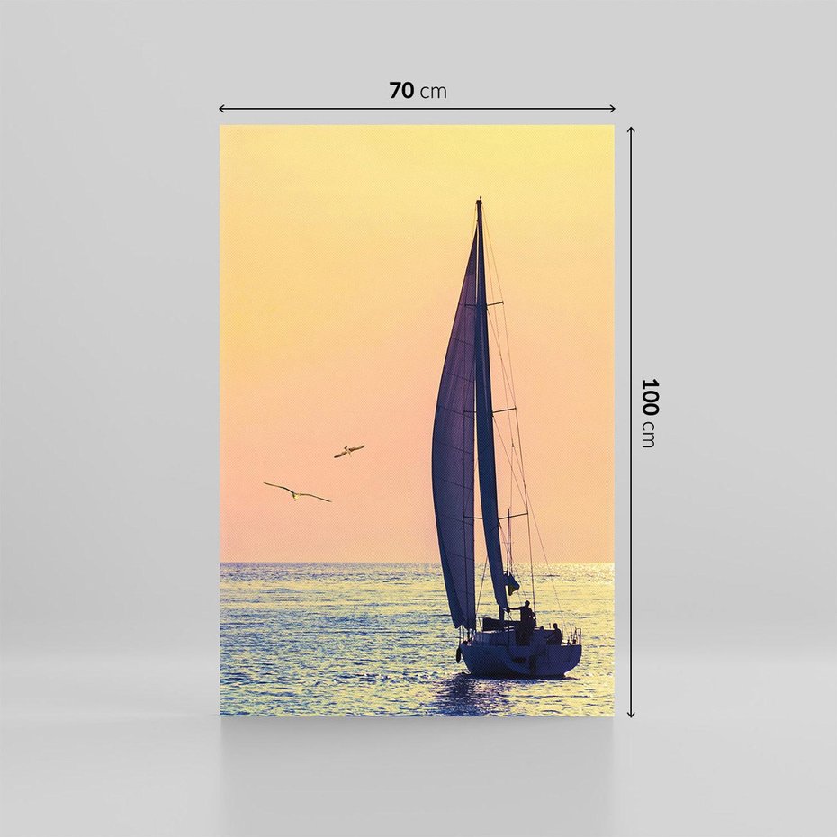 Obraz na płótnie 70x100 - Żaglówka na Horyzoncie - żaglówka, jacht