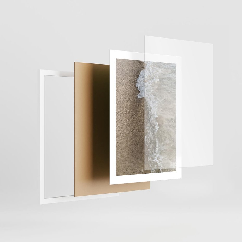 Plakat w ramie 30x40 - Fale Morza na Piasku - plaża, morze - rama biała