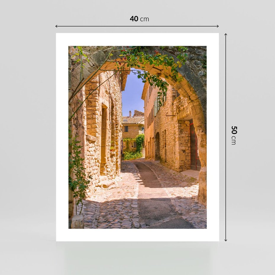 Plakat bez ramy 40x50 - Malownicza uliczka w perspektywie - uliczka, perspektywa