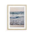 Plakat w ramie 30x40 - Malowniczy Nadmorski Krajobraz - morze, fale - rama drewno