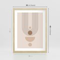 Plakat w ramie 30x40 - Strukturalne Kształty Postępu - boho plakat, minimalizm - rama drewno