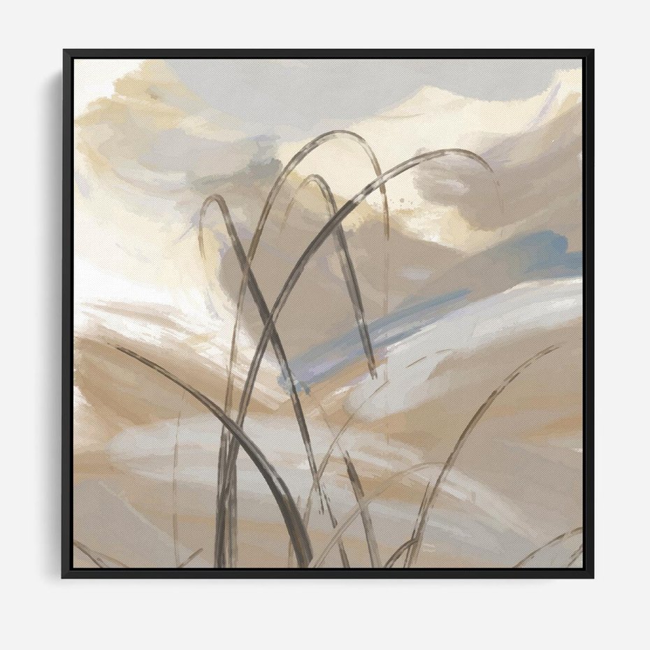 Obraz w ramie 50x50 - Nowoczesne Odbicia - akwarela, obraz - rama czarna