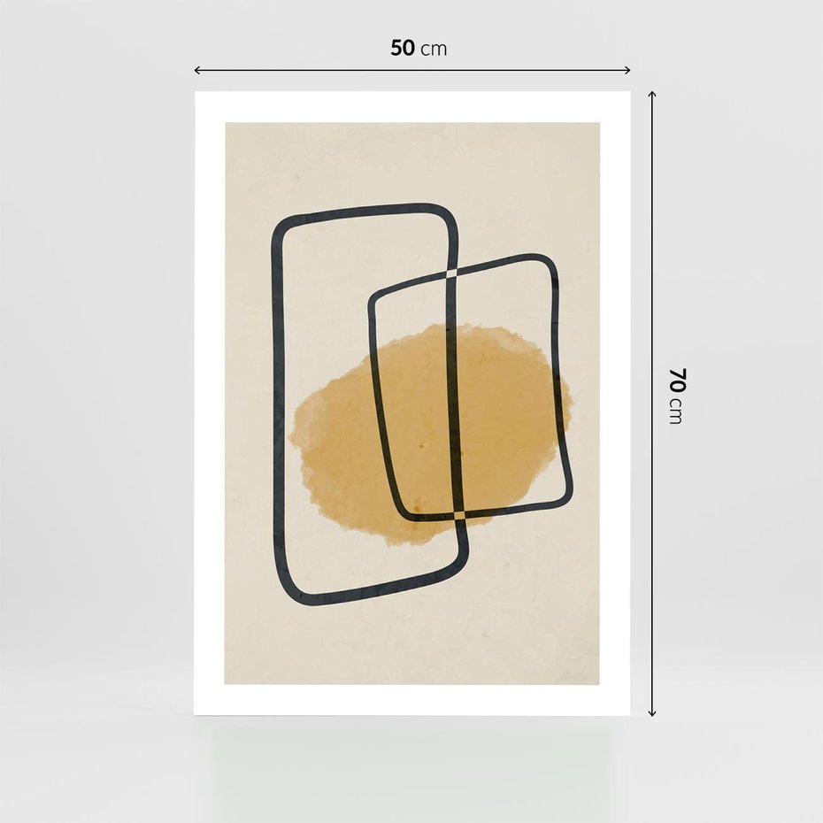 Plakat bez ramy 50x70 - Rozkwitające Formy - abstrakcyjne nieregularne kształty, minimalistyczny plakat