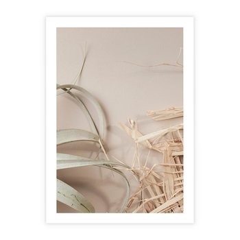 Plakat bez ramy 40x50 - Boho urok suchych liści - suche, liście