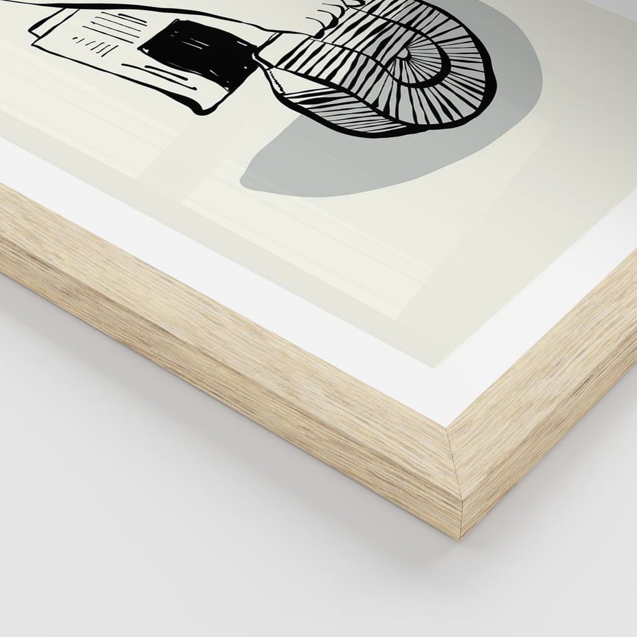 Plakat w ramie 50x70 - Szkicowe Gazetowe Inspiracje - grafika, szkic - rama drewno