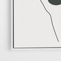 Obraz w ramie 50x70 - Bezczasowe Echo - szkic jedną linią, one line - rama biała