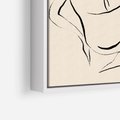 Obraz w ramie 80x80 - Piękno w Minimalizmie - abstrakcyjny rysunek, minimalistyczna kreska - rama biała