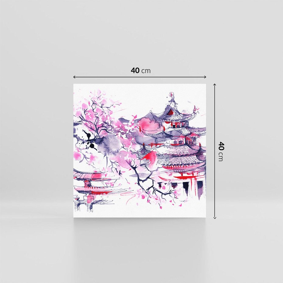 Obraz na płótnie 40x40 - Japońska Serenada: Obraz Azji w Twoim Domu - Japonia, obraz