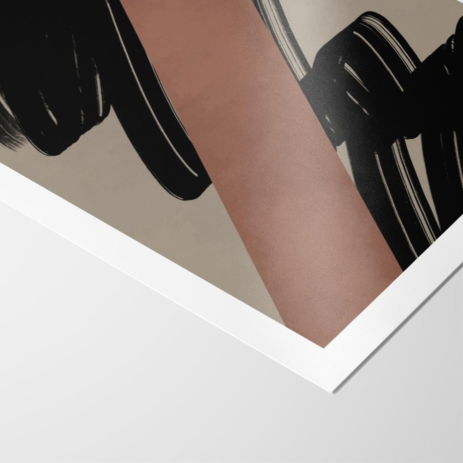 Plakat bez ramy 50x70 - Mroczne Refrakcje - abstrakcja, czarne splatane linie