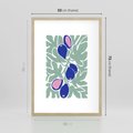 Plakat w ramie 50x70 - Figi Fioletu - figi, sztuka nowoczesna - rama drewno