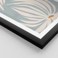 Plakat w ramie 50x70 - Kwiatowe Kształty - kwiaty, nowoczesne i minimalistyczne - rama czarna