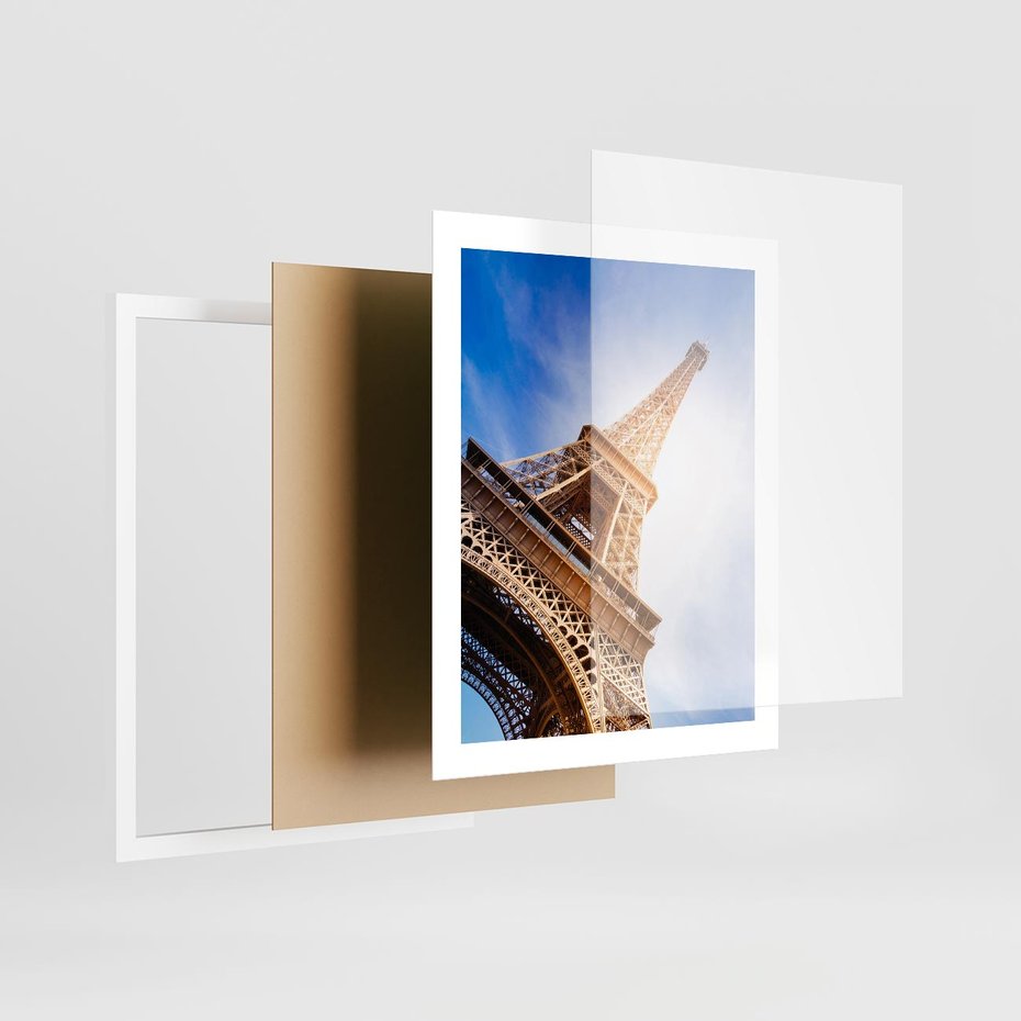 Plakat w ramie 40x50 - Eiffla - ikona Paryża - Eiffla, Paryż - rama biała