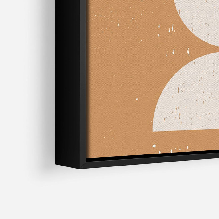 Obraz w ramie 70x100 - Podróżne Echa - mid century styl, nowoczesna grafika - rama czarna