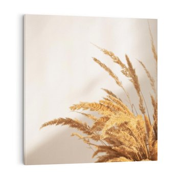 Obraz na płótnie 40x40 - Swobodne trawy boho - boho, suche