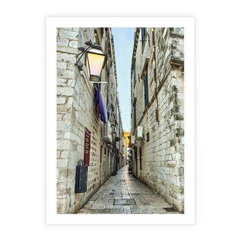 Plakat bez ramy 21x30 - Urok Włoskiej Uliczki - włoska, uliczka
