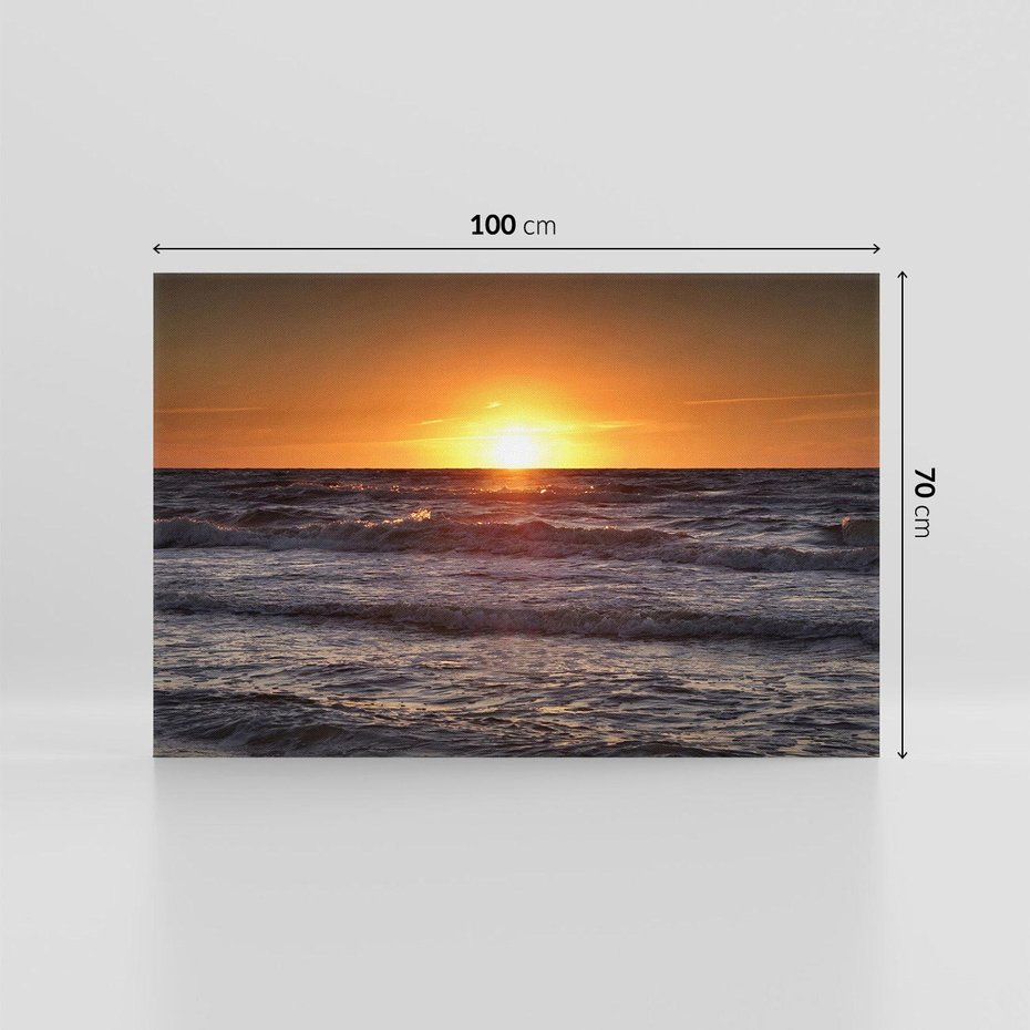 Obraz na płótnie 100x70 - Zachód Słońca Nad Morzem - zachód słońca,