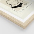 Plakat w ramie 50x70 - Elegancja Kobiecej Formy - nowoczesna sztuka kobieca, plakat - rama drewno