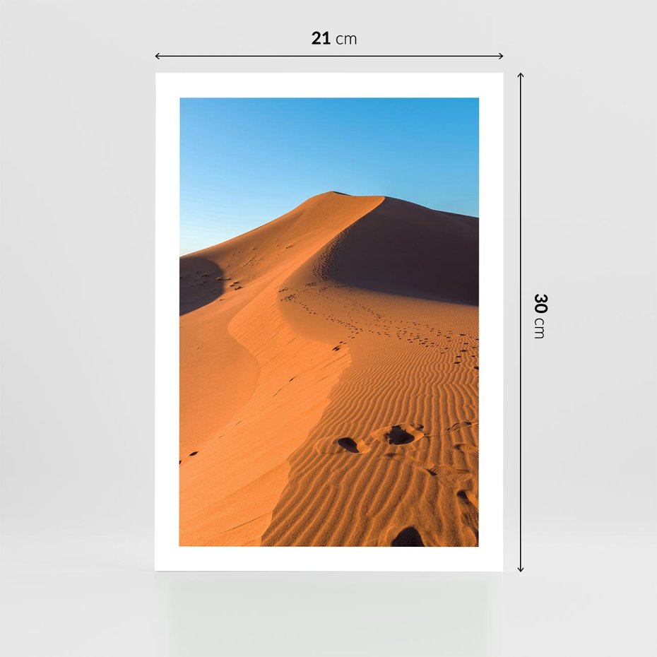 Plakat bez ramy 21x30 - Piasek pustyni wędruje - pustynia, piasek