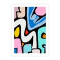 Plakat bez ramy 30x40 - Komiksowe Formy - abstrakcyjne formy, komiksowy styl
