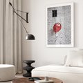 Plakat w ramie 40x50 - Mur Balonów - mur, balon - rama biała