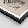 Plakat w ramie 50x70 - Migocące Echa - abstrakcyjne linie, geometria - rama czarna