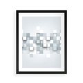 Plakat w ramie 40x50 - Trójwymiarowe formy geometryczne - geometria, 3D - rama czarna