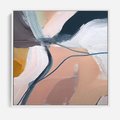 Obraz w ramie 50x50 - Ścieżki Emocji - abstrakcja, farby olejne - rama biała